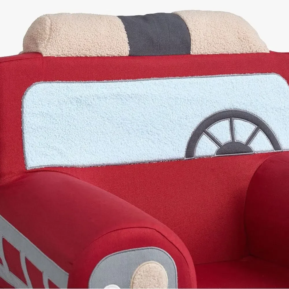 Pottery Barn Red Fire Truck Slipcover ONLY My First Anywhere Chair Fireman NEW